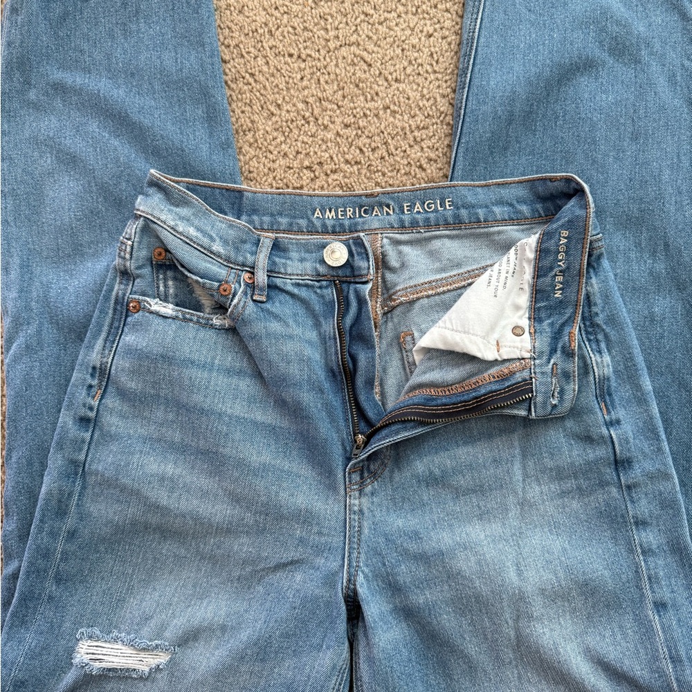 American Eagle Outfitters Blue Baggy Jeans - Picture 10 of 13